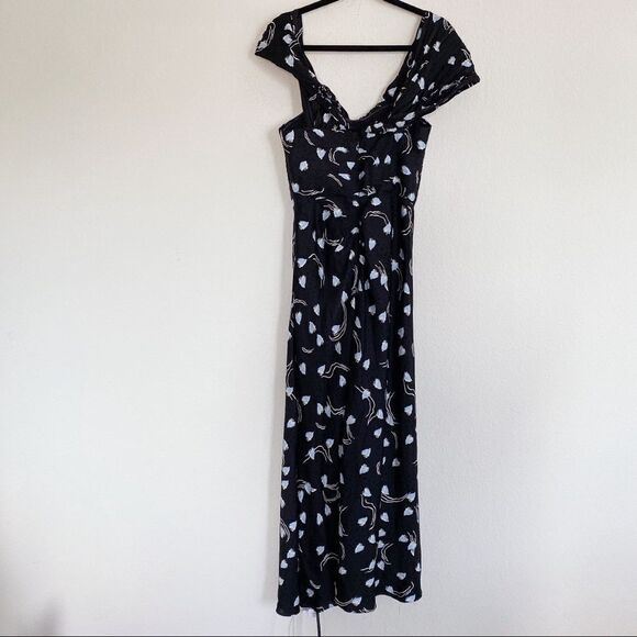 Self-Portrait Abstract Geo Print Off Shoulder Dress - Picture 9 of 12